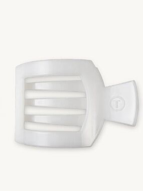 TELETIES Coconut White Large Flat Hairclip.